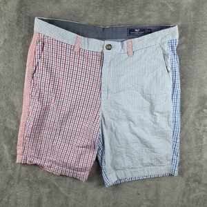 Vineyard Vines Breaker Seersucker Party Shorts " Inseam Mens 34 Stretch Cotton